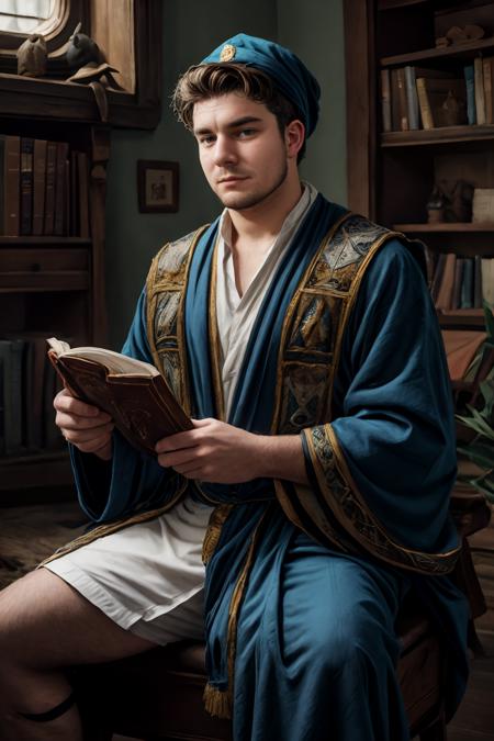 00449-2673636413-(20-year-old) VaclavNikdo as a wizard, sitting in a mystic library, wearing blue robes, wizard hat, holding a book _lora_!rs-Vac.png